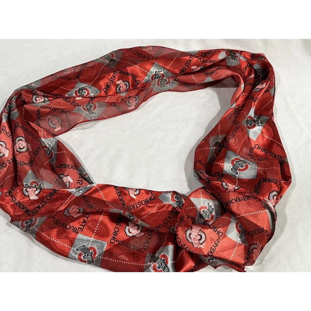 Ohio State Buckeyes Red Logo Bandana Scarf 21” x 21” Officially Licensed